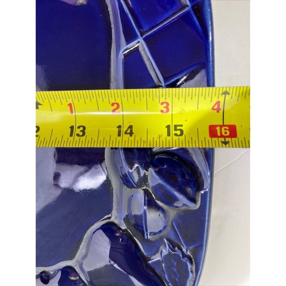 Large Rich Cobalt Blue Scheurich Germany Platter 16" x 12" - Picture 7 of 12